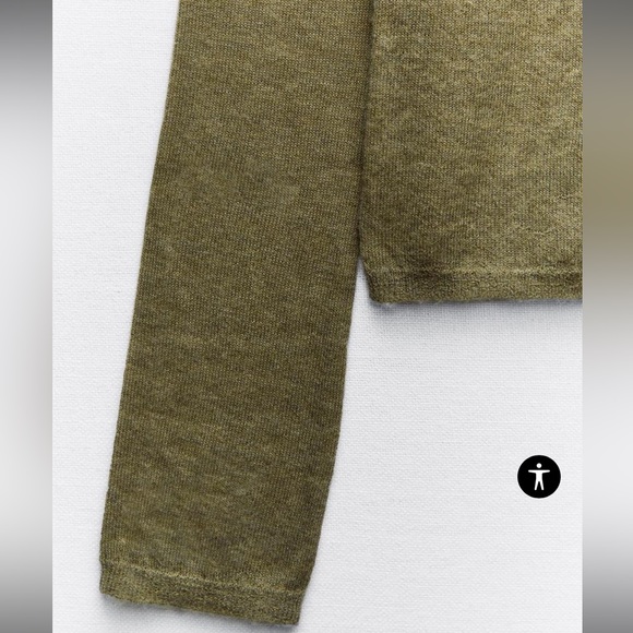 khaki sweater top - Picture 3 of 3